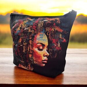 Abstract Art Cosmetic Bag for Women - Lightweight Travel Essential